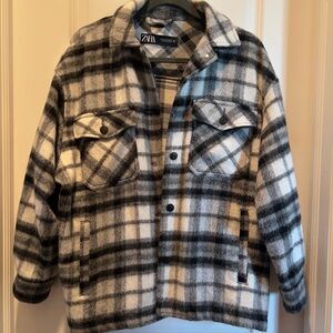 Zara Oversized Shacket Flannel